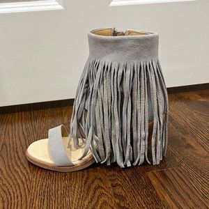 Kookaburra Fringe Wedge Sandal 7.5